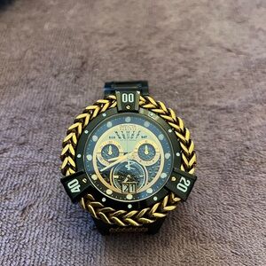 Invicta Reserve Men's Black and Gold Watch